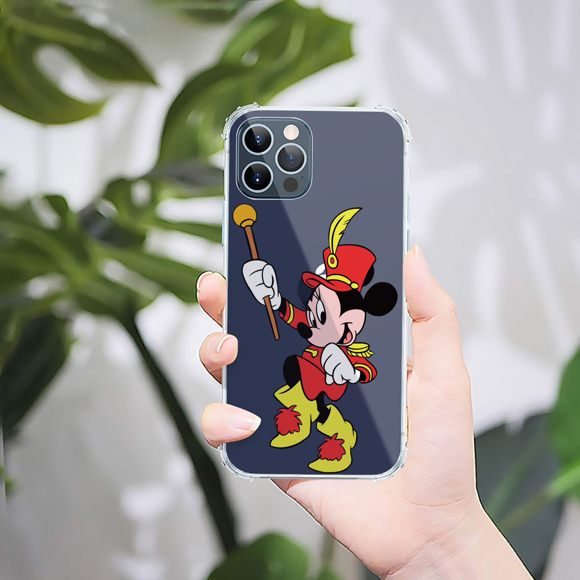 （画像用） ミッキーマウス Mickey Mouse 【iPhone 12シリーズ対応】透明スマホケース（クリアソフトケース）